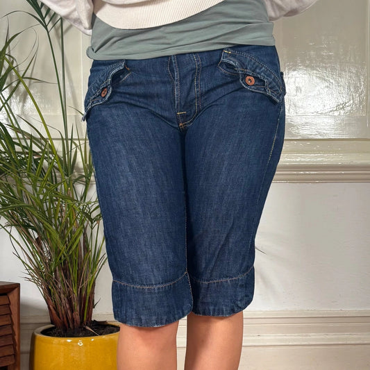 Vintage dark wash Evisu Denim Shorts - womens 30" waist
