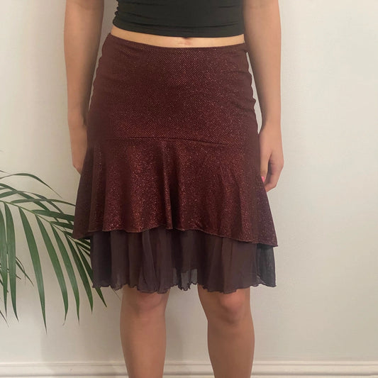 Vintage brown Unbranded Mini Skirt - womens 29" waist