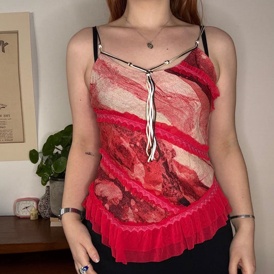 Vintage pink Shes Jeans Top - womens small