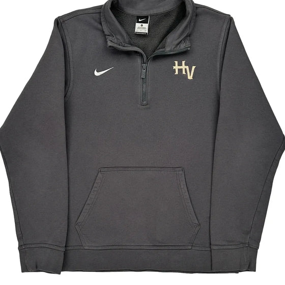 Nike 1/4 Zip - Small Grey Cotton Blend
