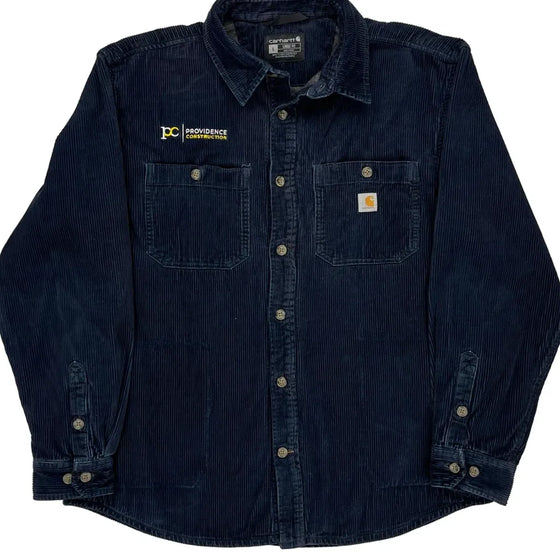 Carhartt Cord Shirt - Large Navy Cotton