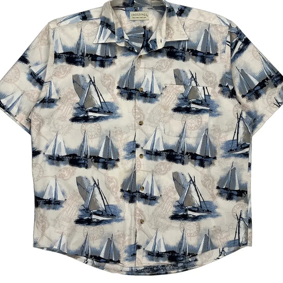 Crossings Hawaiian Shirt - Large Multicoloured Cotton