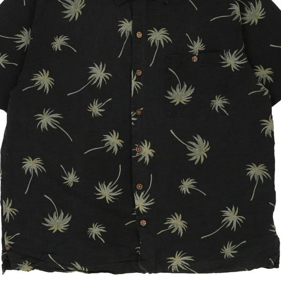 Vintage black Luau Hawaiian Shirt - mens large