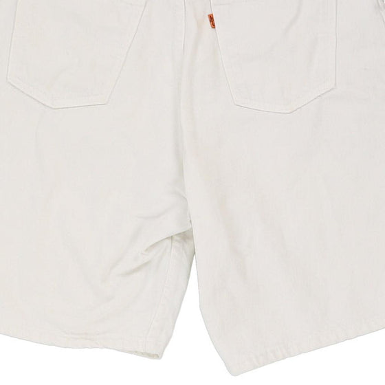 Vintage white Orange Tab 550 Levis Denim Shorts - mens 30" waist