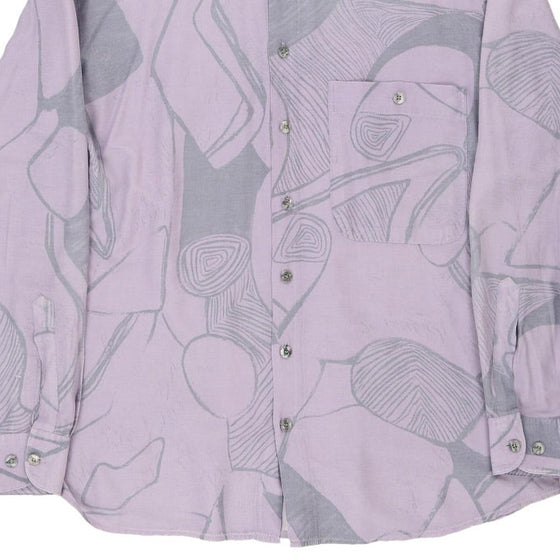 Vintage purple Jean Chatel Patterned Shirt - mens xx-large