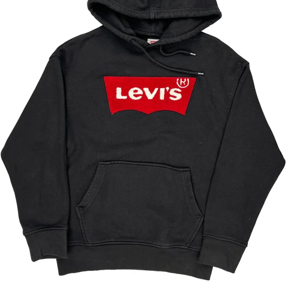 Levis Graphic Hoodie - Small Black Cotton Blend