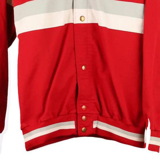 Vintage red Flint Northern Sand Knit Varsity Jacket - mens small