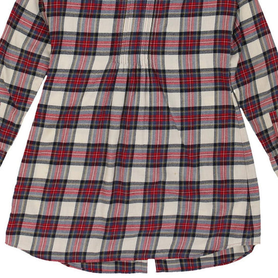 Tommy Hilfiger Checked Shirt Dress - Medium Red Cotton - Thrifted.com