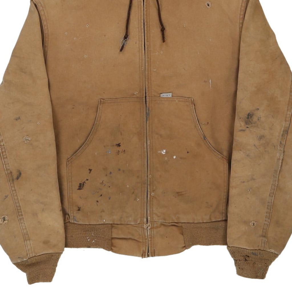 Heavily Worn Carhartt Jacket Large Beige Cotton