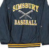Vintage blue Simsbury Baseball Birdie Varsity Jacket - mens medium