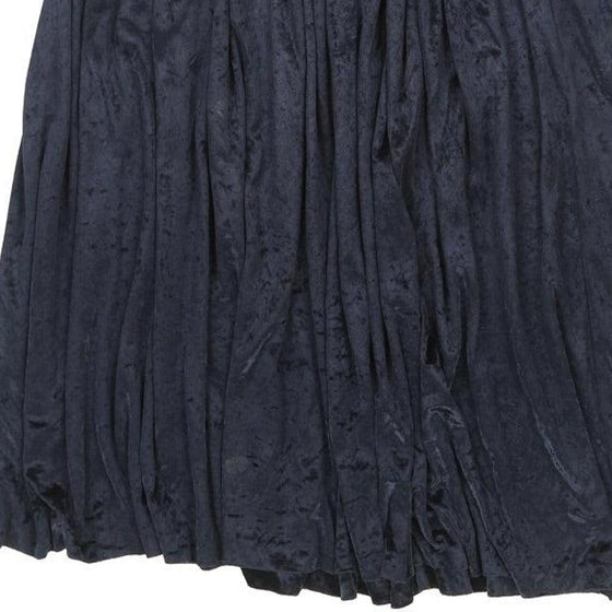Vintage navy Unbranded Pleated Skirt - womens 27" waist