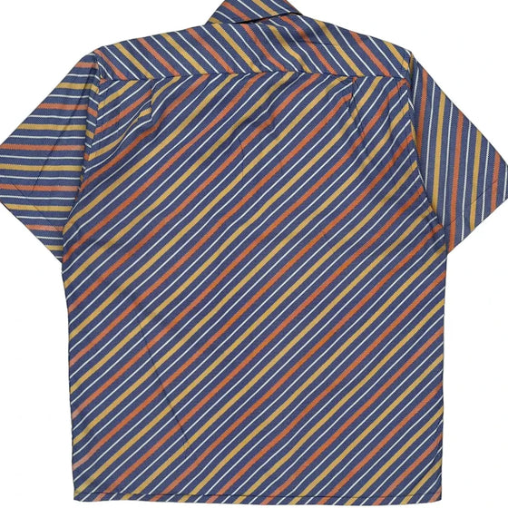 Fernando Pena Striped Short Sleeve Shirt - Large Multicoloured Cotton