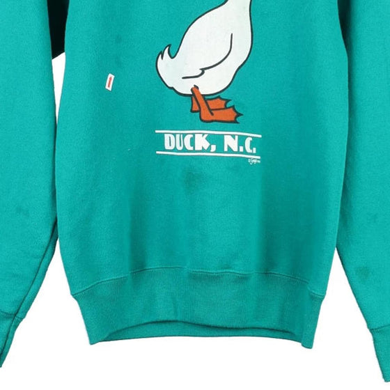Vintage green Duck N.C. Lee Sweatshirt - mens small