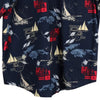 Vintage navy Crossings Patterned Shirt - mens medium