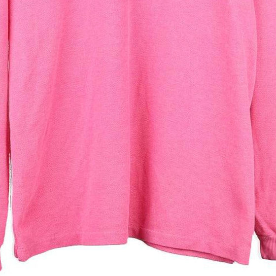 Vintage pink Bootleg Lacoste Long Sleeve Polo Shirt - mens large