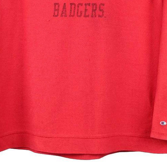 Vintage red Wisconsin Champion Long Sleeve T-Shirt - mens medium