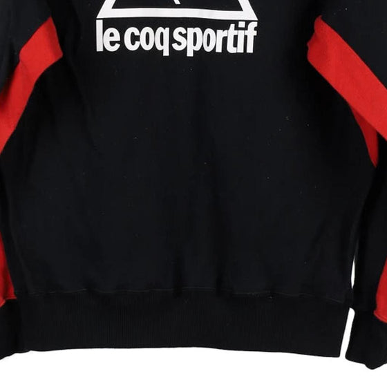 Vintage black Le Coq Sportif Sweatshirt - mens medium