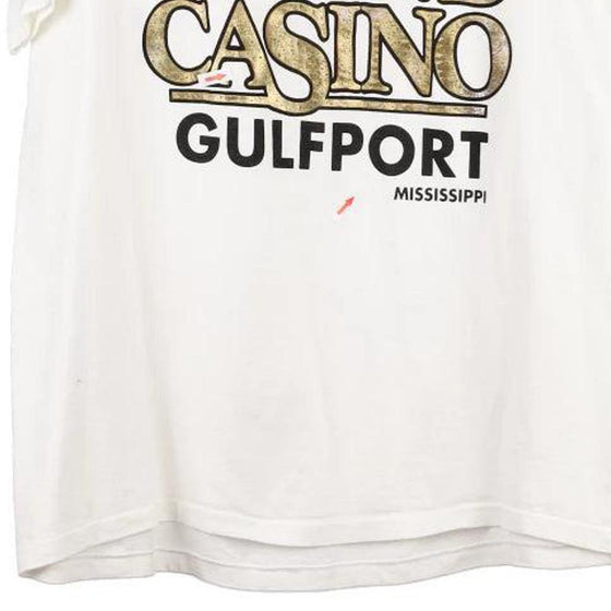 Vintage white Grand Casino Gulfport, Mississippi Delta T-Shirt - mens x-large