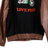 Vintageblack Ride Hard Live Free Unbranded Varsity Jacket - mens x-large