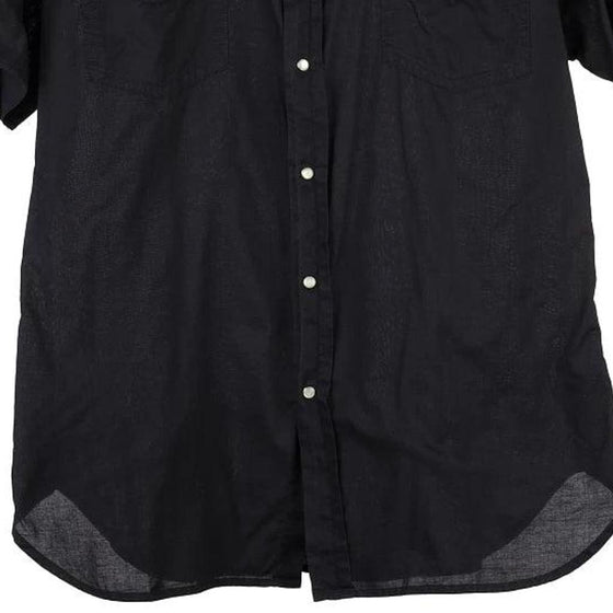 Vintage black Wampum Short Sleeve Shirt - womens x-large