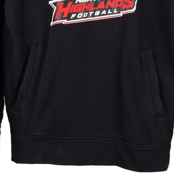 Northern Highlands Football Adidas Hoodie - Medium Black Cotton Blend - Thrifted.com