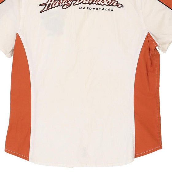 Vintage white Harley Davidson Short Sleeve Shirt - womens medium