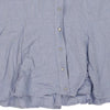 Marina Rinaldi Midi Skirt - 34W UK 14 Blue Cotton - Thrifted.com