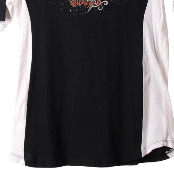 Vintage black Quincy, Illinois Harley Davidson T-Shirt - womens large