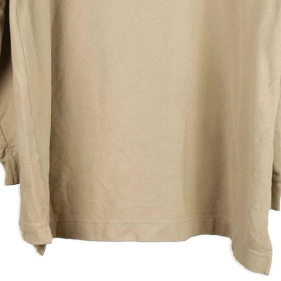 Vintage beige Timberland Long Sleeve Polo Shirt - mens large