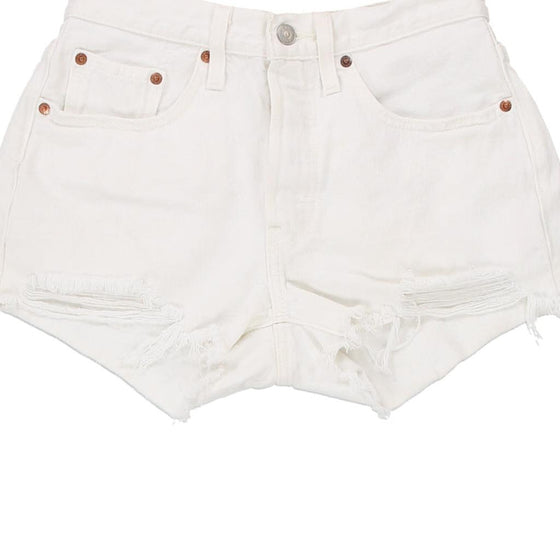 Vintage white Levis Denim Shorts - womens 28" waist