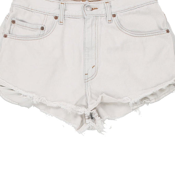 Vintage white 550 Levis Denim Shorts - womens 32" waist