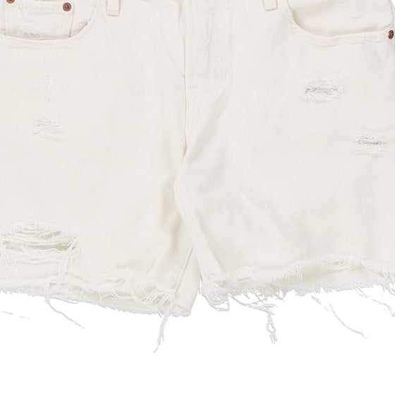 Vintage white 501 Levis Denim Shorts - womens 34" waist