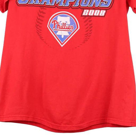Vintage red Philadelphia Phillies 2008 Unbranded T-Shirt - mens medium