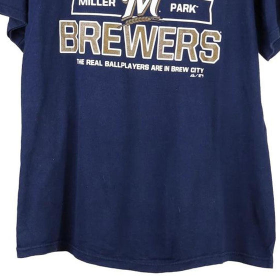 Vintage blue Milwaukee Brewers Majestic T-Shirt - womens x-large