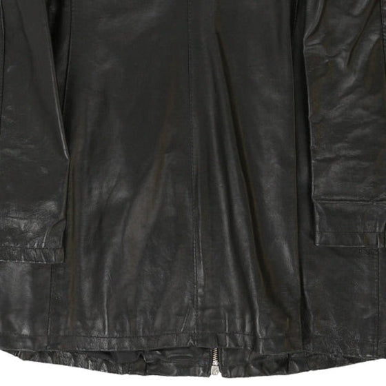 Vintage black Sasch Leather Jacket - womens small