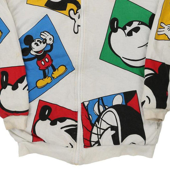 Vintage white Mickey Mouse Unbranded Zip Up - mens large
