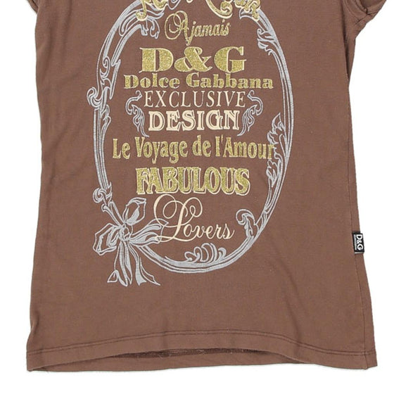 Vintage brown Dolce & Gabbana T-Shirt - womens x-small