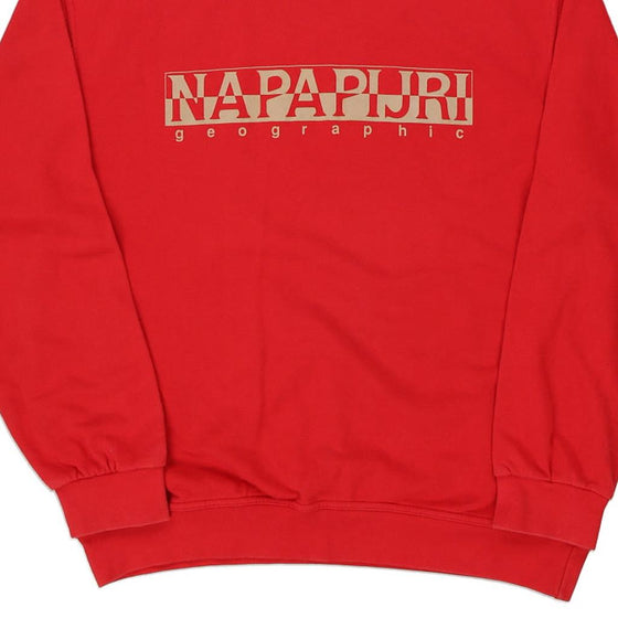 Vintage red Napapijri Sweatshirt - mens x-large