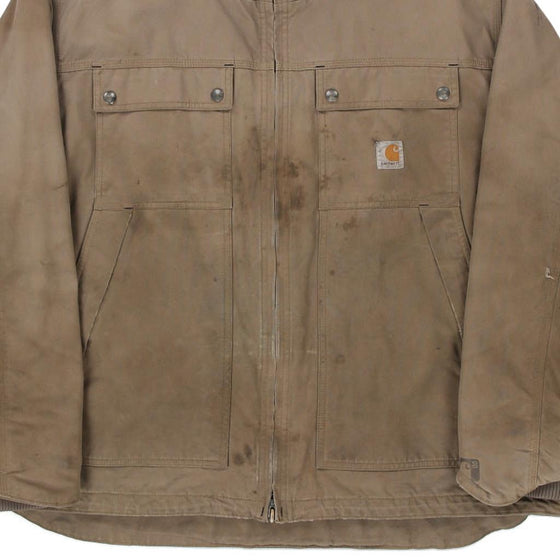 Vintage khaki Lightly Worn Carhartt Jacket - mens xx-large
