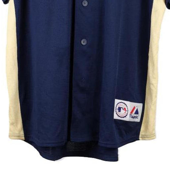 Vintage navy Milwaukee Brewers Majestic Jersey - mens x-large