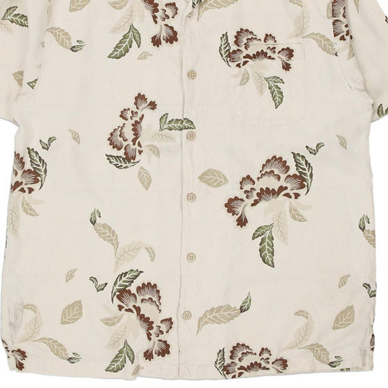 Vintage beige Tommy Bahama Hawaiian Shirt - mens medium