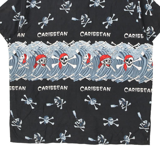 Vintage black Caribbean Rima Hawaiian Shirt - mens x-large