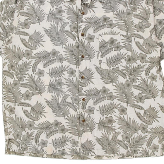 Vintage grey Van Heusen Hawaiian Shirt - mens large