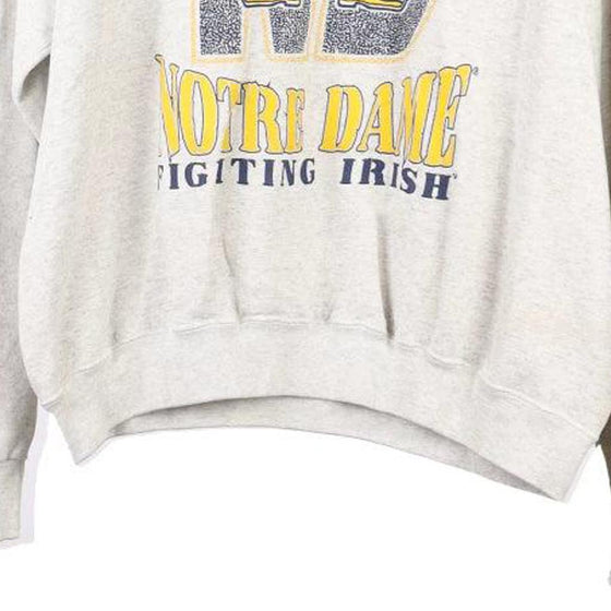 Vintage grey Notre Dame Fighting Irish Unbranded Sweatshirt - mens large