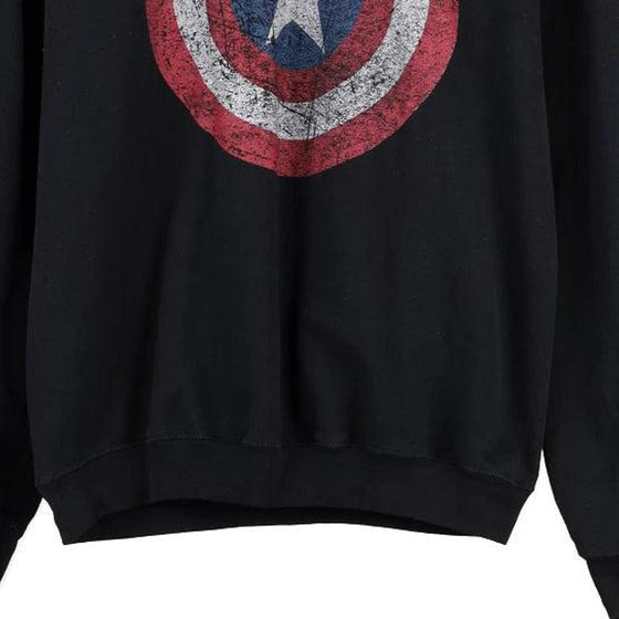 Vintageblack Shield Marvel Sweatshirt - mens medium