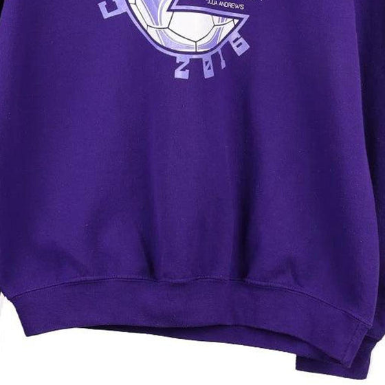 Vintagepurple CGB Girls Soccer 2016 Gildan Sweatshirt - womens large