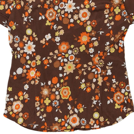 Vintage brown Stefanel Short Sleeve Shirt - womens medium