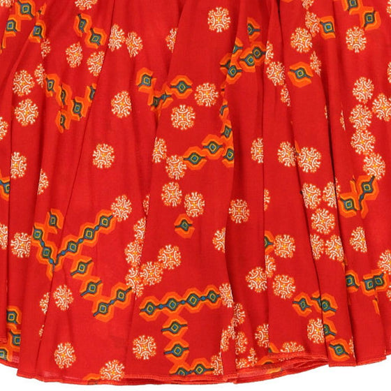 Tamacho Mini Skirt - 26W UK 6 Red Polyester - Thrifted.com