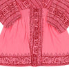 Unbranded V-neck Mini Dress - Medium Pink Cotton Blend - Thrifted.com