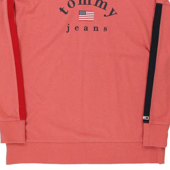 Vintage red Tommy Jeans Sweatshirt - mens medium